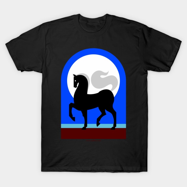 Moon horse T-Shirt by tuditees